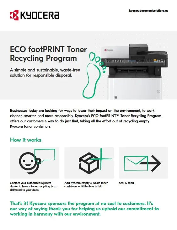 ECO FootPRINT, Kyocera, Enviroment, Athens Digital Systems