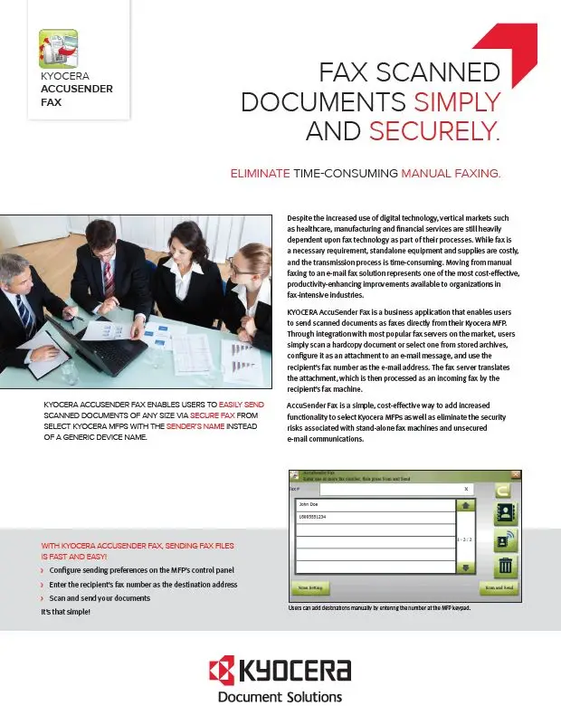 Kyocera, Software, Capture, Distribution, Accusender Fax, Athens Digital Systems