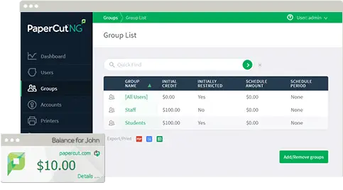 Papercut, Cost Control, Athens Digital Systems