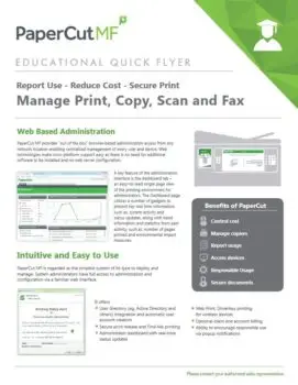 Papercut, Mf, Education Flyer, Athens Digital Systems